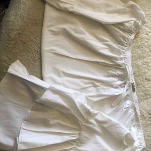 Off the shoulder plus sized shirt